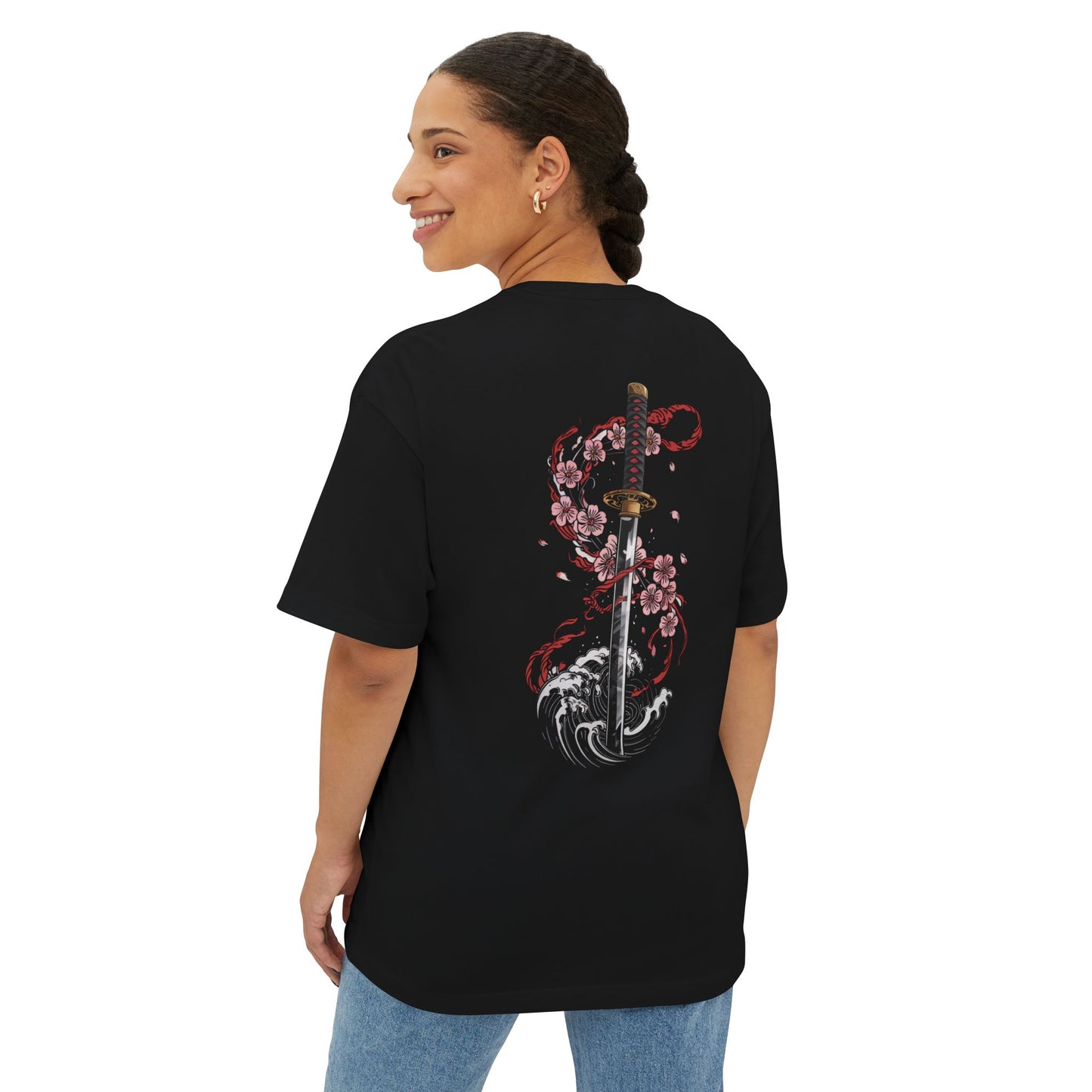 Edge of Silence – Japanese Katana Oversized Tee